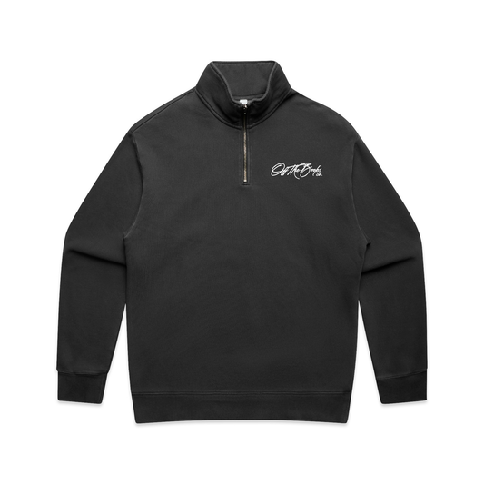 OTB Quarter Zip Sweater - Faded Charcoal