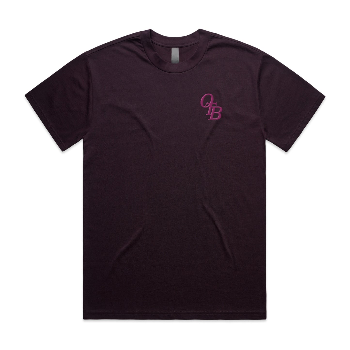 OTB Embroidered Tee - Plum